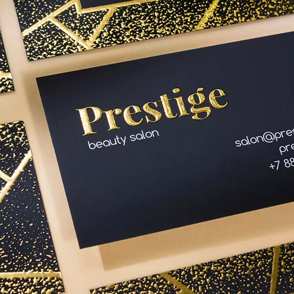 Визитки с фольгой