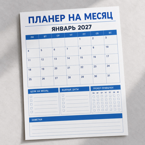Печать календарей планингов (планеров) на заказ - 2