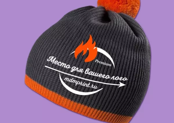 Срочная печать логотипа на шапках в Москве - 1