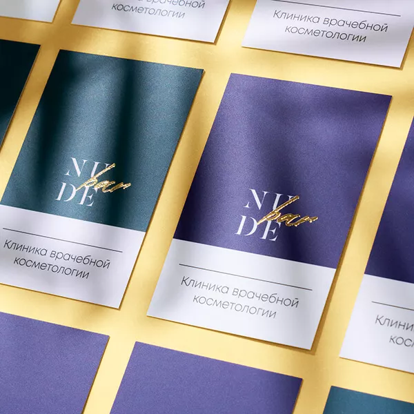 Визитки с тиснением