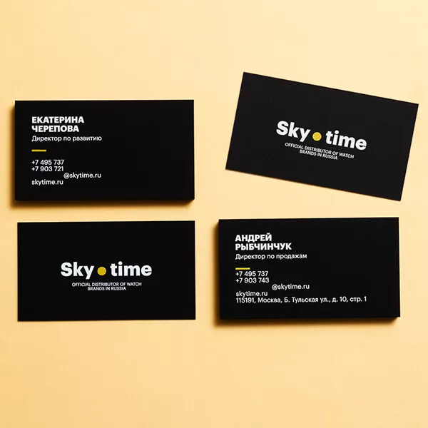 УФ печать визиток