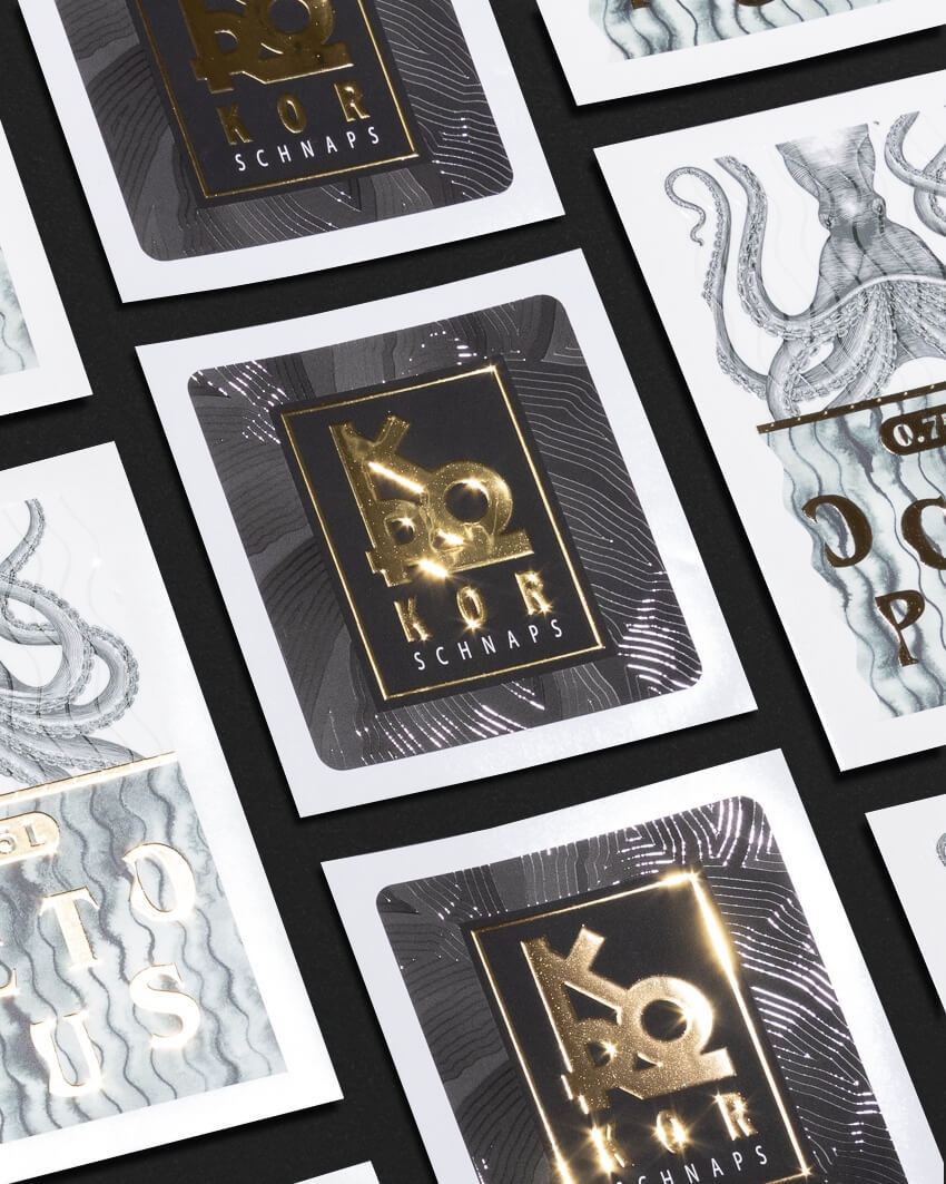 Наклейки с объёмной фольгой