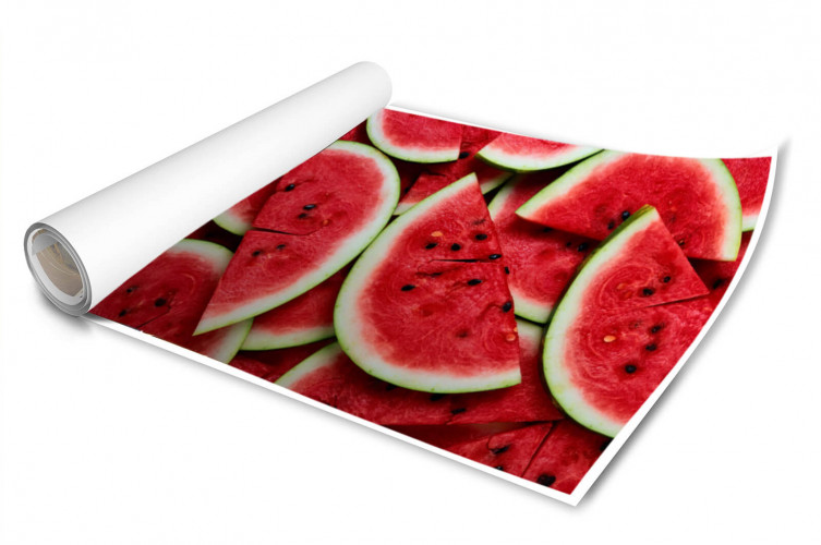 Печать наклеек на белой самоклеящейся пленке