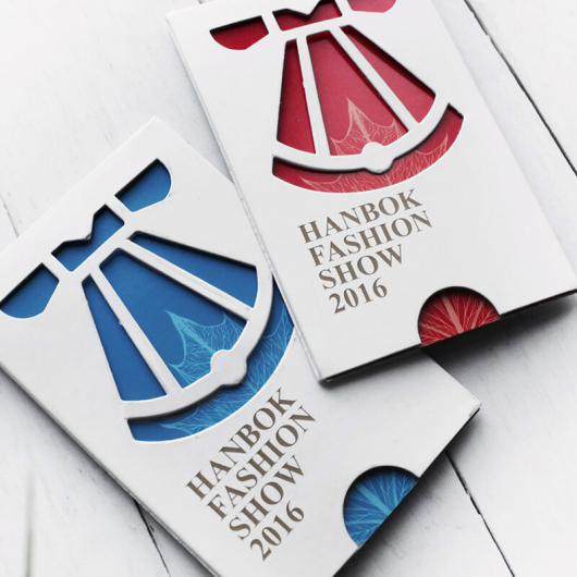 Визитки с вырубкой для «hanbok fashion show 2016»