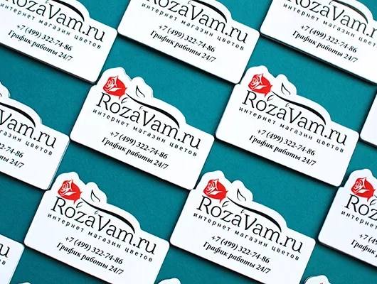 Виниловые магниты для «rozavam.ru»