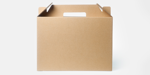 Коробка из МГК с ручкой