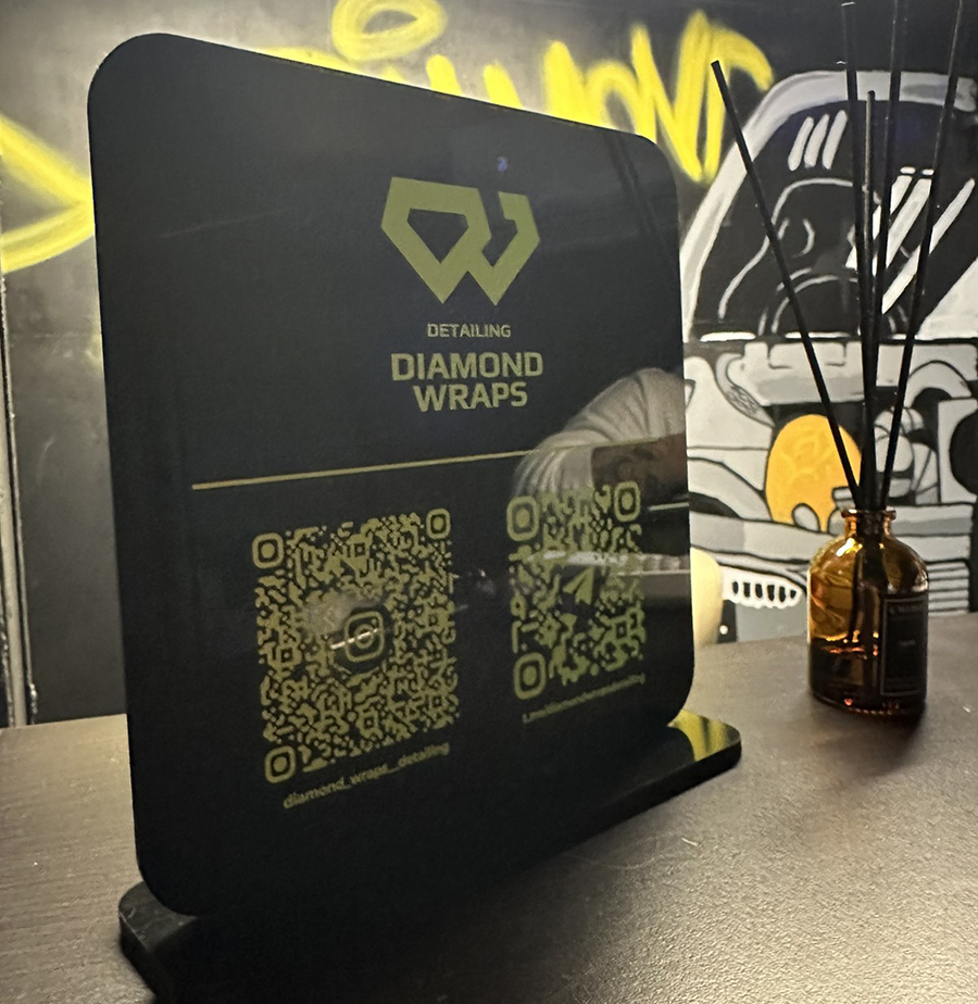 Таблички с qr-кодом из полистирола