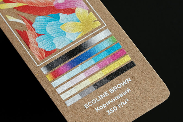 Печать на бумаге ecoline brown (коричневый) 350 г/м<sup>2</sup> УФ - 1